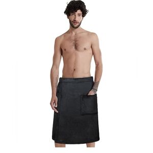 NWOT Amazon Men's Black Towel Wrap